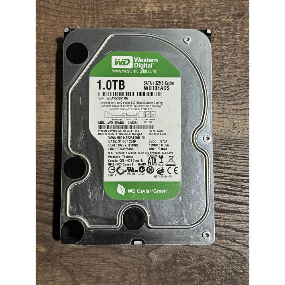 Western Digital WD Green WD10EADS 1.0TB  32MB Cache Not Tested
